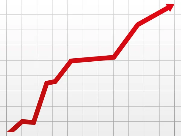 Gráfico de negócios vermelho . —  Vetores de Stock