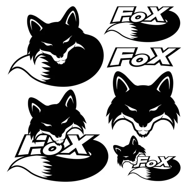 Fox conjunto de signos . — Archivo Imágenes Vectoriales