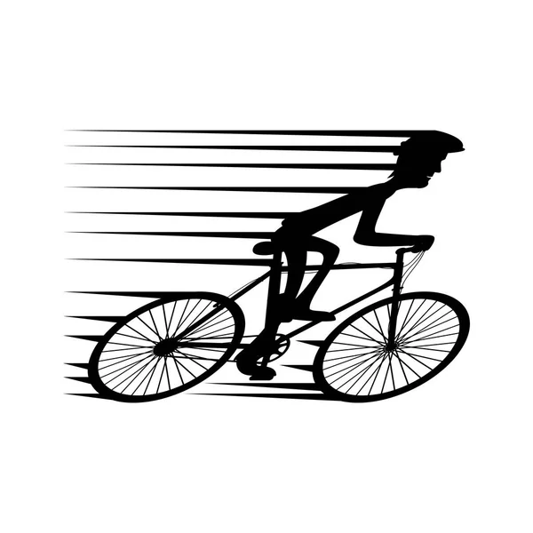 Sign of fast cyclist. — Stock Vector