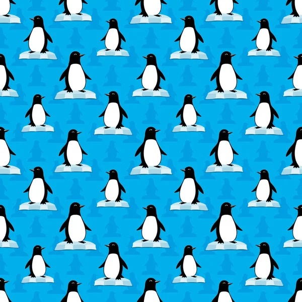 Fond sans couture avec pingouins . — Image vectorielle