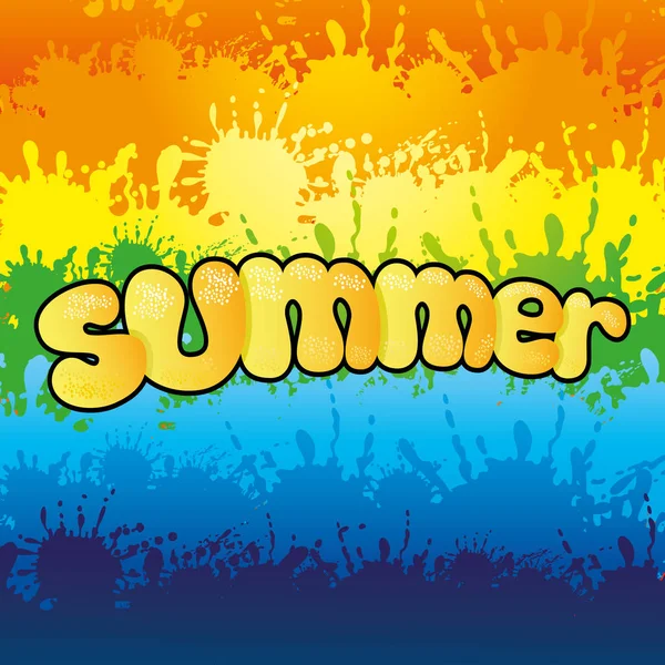 Zomer rainbow van kleur. — Stockvector