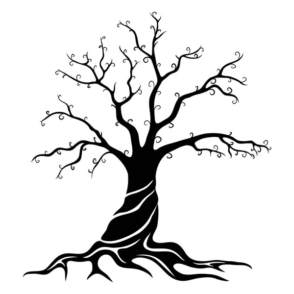 Signo de árbol negro . — Vector de stock