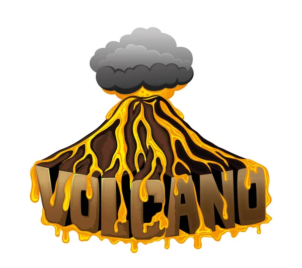 Красиві вулкан знак . — стоковий вектор
