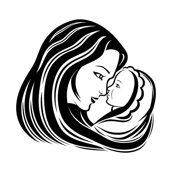 Mother and baby. — Stock Vector