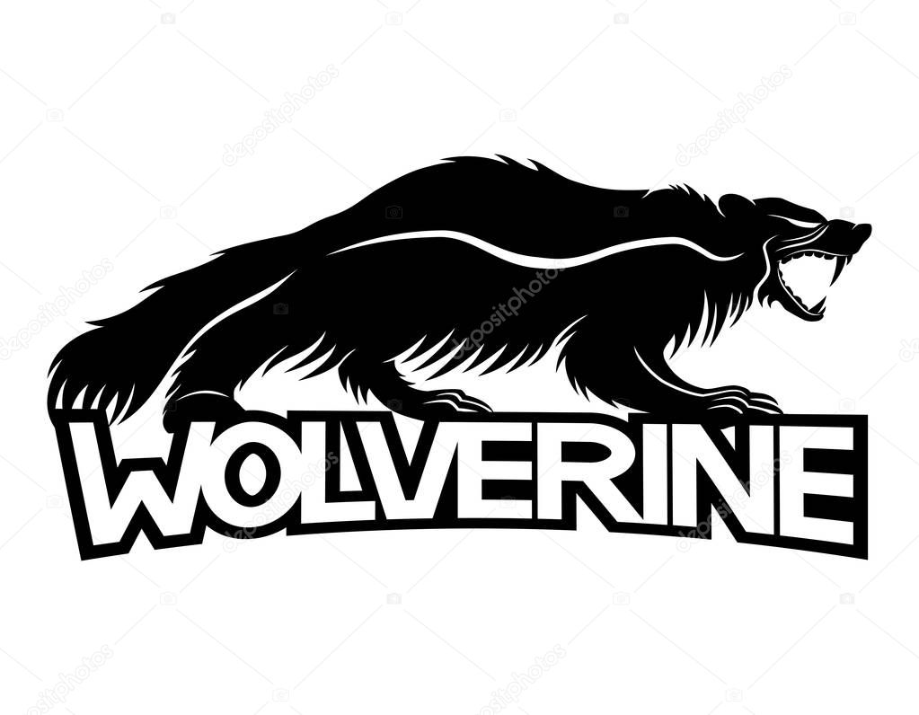 Wolverine animal sign. — Stock Vector © taronin #166671824