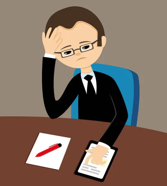 Sad business man. — Stock Vector