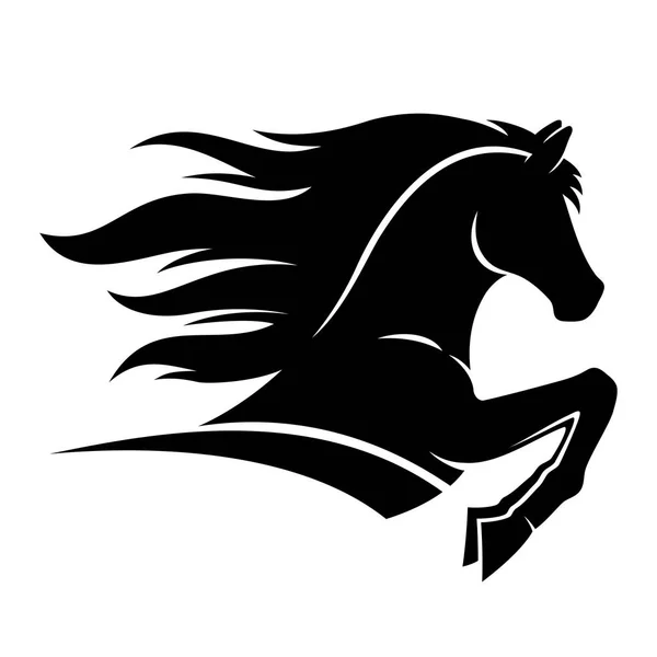 Black horse sign. — Stock Vector