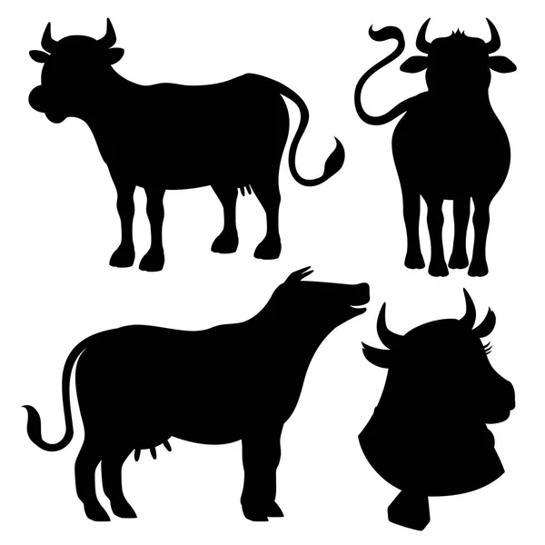 Set of cows. — Stock Vector