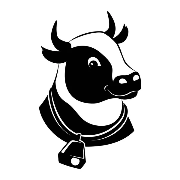 Zwarte koe teken. — Stockvector