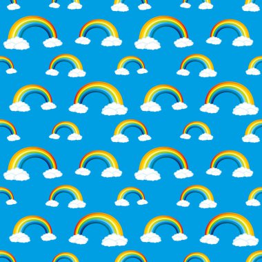 Gökkuşakları ve bulutlar.