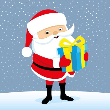 Hediye kutusuyla Noel Baba.