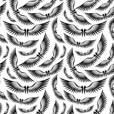 Kanatlı beyaz arka plan.