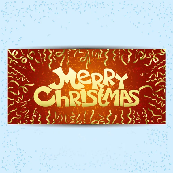 Red Christmas banner. — Stock Vector