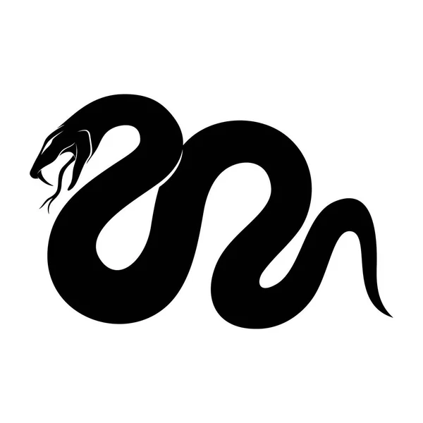 Black snake sign. — Stock Vector