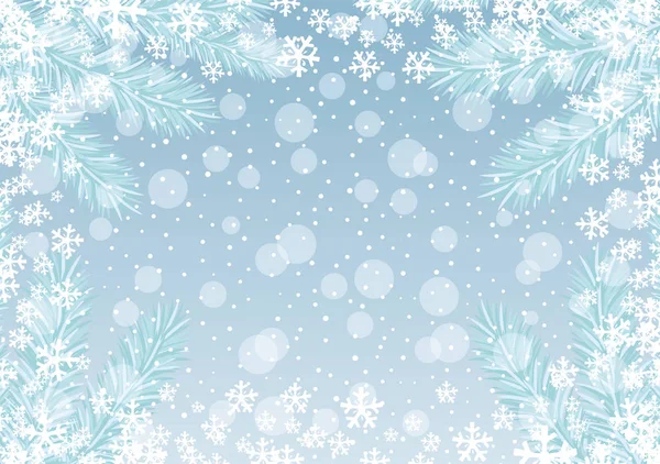 Winter Background Snowflakes Your Design — Stock Vector