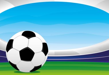 Stadyumun arka planda çim futbol topu.