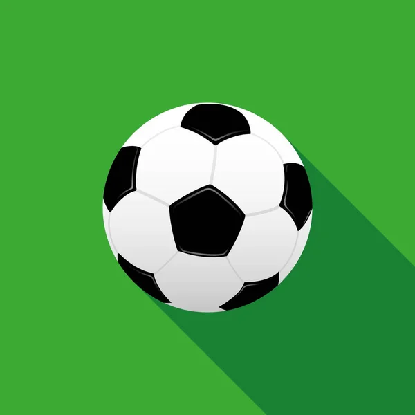 Signe Ballon Football Sur Fond Vert — Image vectorielle