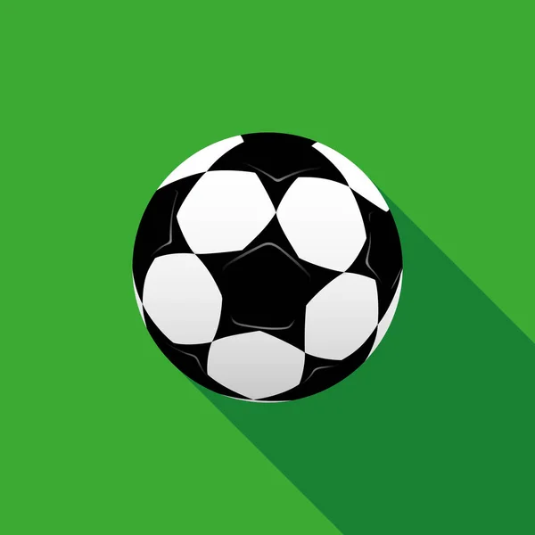 Soccer Ball Sign Green Background — Stock Vector