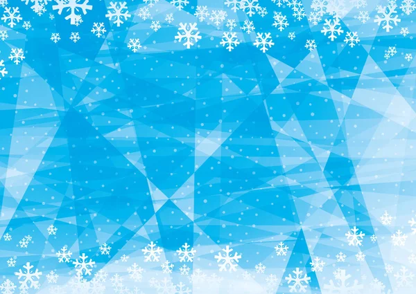 Winter Abstract Background Snowflakes — Stock Vector