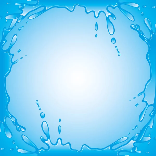 Salpicadura Agua Sobre Fondo Azul — Archivo Imágenes Vectoriales