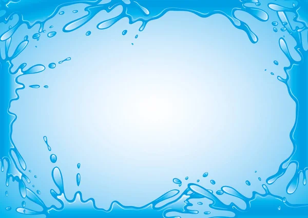 Éclaboussure Eau Sur Fond Bleu — Image vectorielle