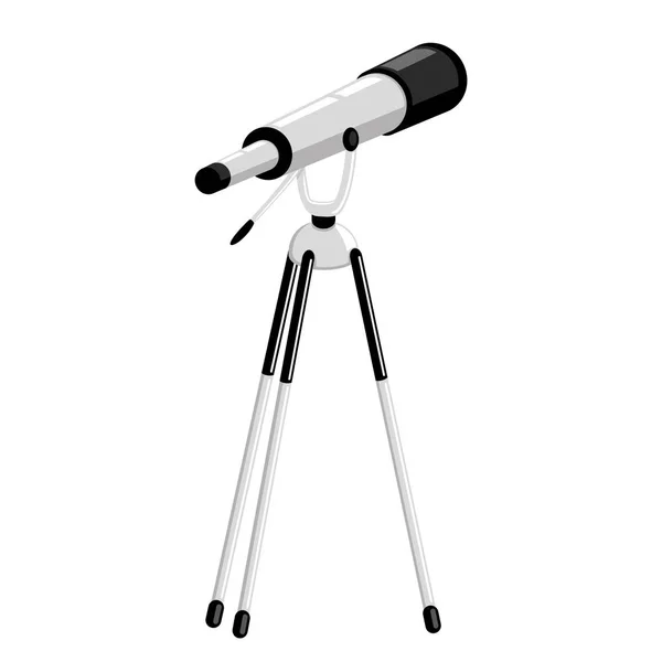 Télescope Sur Trépied Sur Fond Blanc — Image vectorielle