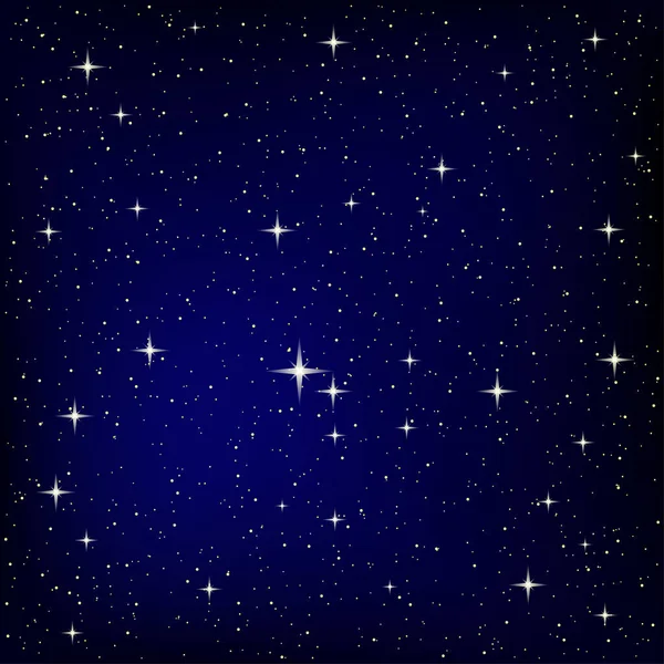 Fondo Azul Oscuro Con Estrellas Espacio — Vector de stock