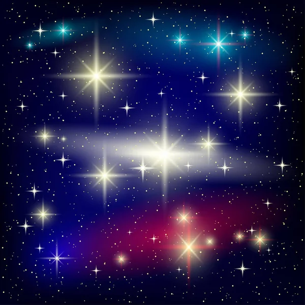 星系和恒星在外层空间的宇宙 — 图库矢量图片