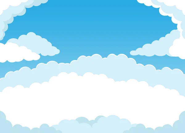 Hintergrund Mit Schönen Wolken Blauen Himmel — Stockvektor