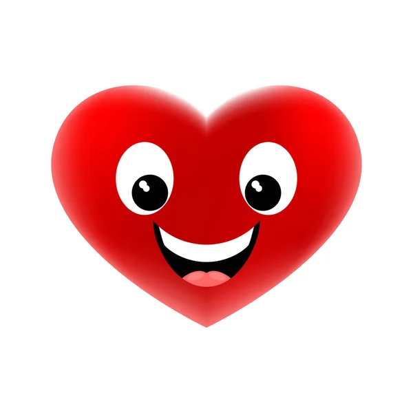 Icono Corazón Rojo Sobre Fondo Blanco — Vector de stock