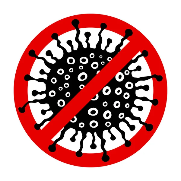 Stopp Coronavirus Zeichen Auf Weißem Hintergrund — Stockvektor