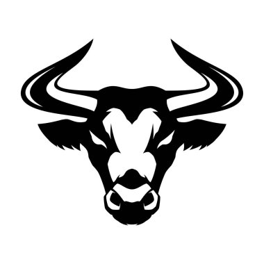Beyaz arka planda siyah boğa işareti.