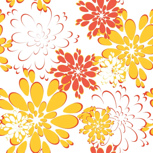 Patrón floral sin costuras — Vector de stock