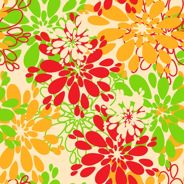 Patrón floral sin costuras — Vector de stock