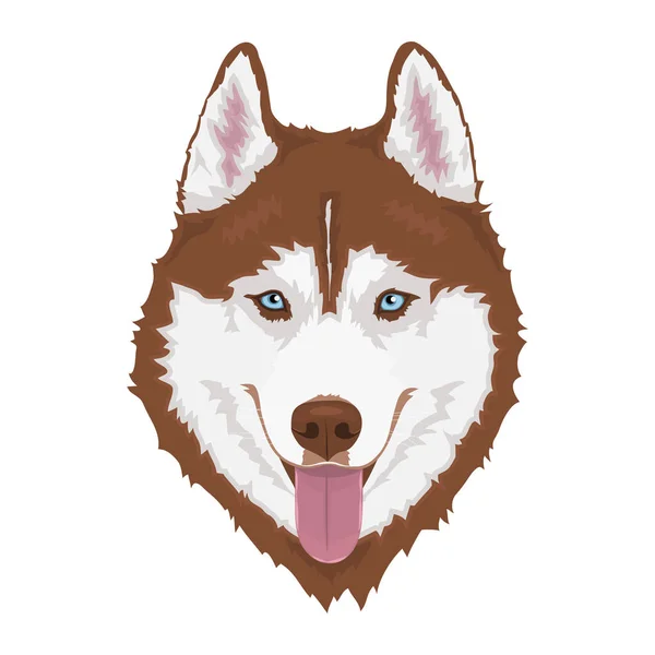 Sibirien Husky hund — Stock vektor