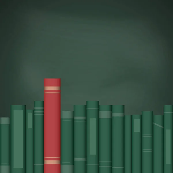 Libros en el estante — Vector de stock