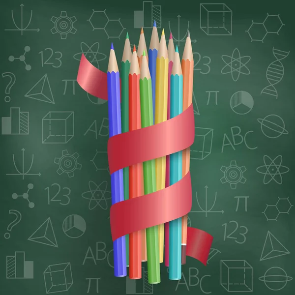 Crayons vectoriels réalistes — Image vectorielle