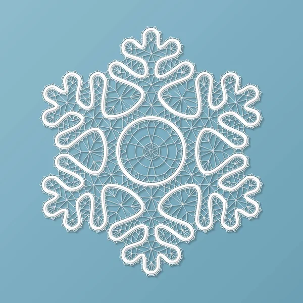 Кружевной снежинный орнамент — стоковый вектор