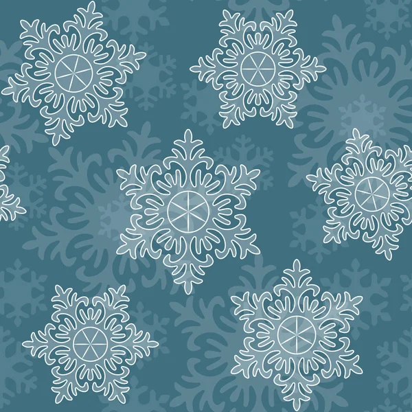 Copos de nieve sin costuras Fondo — Vector de stock