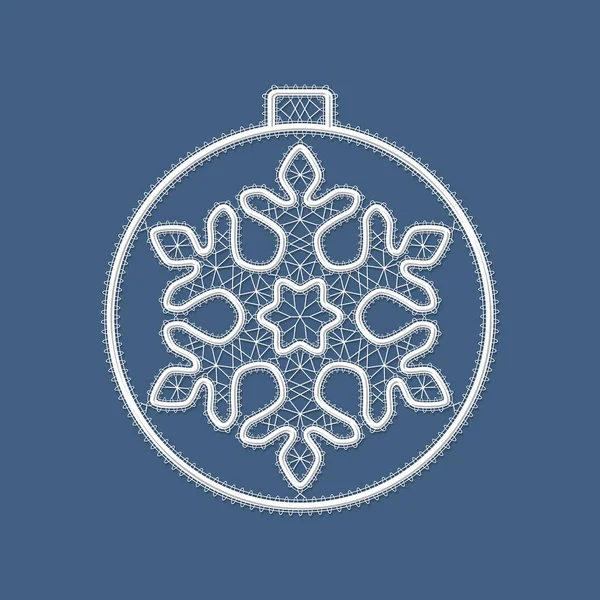 Openwork bola de Navidad — Vector de stock