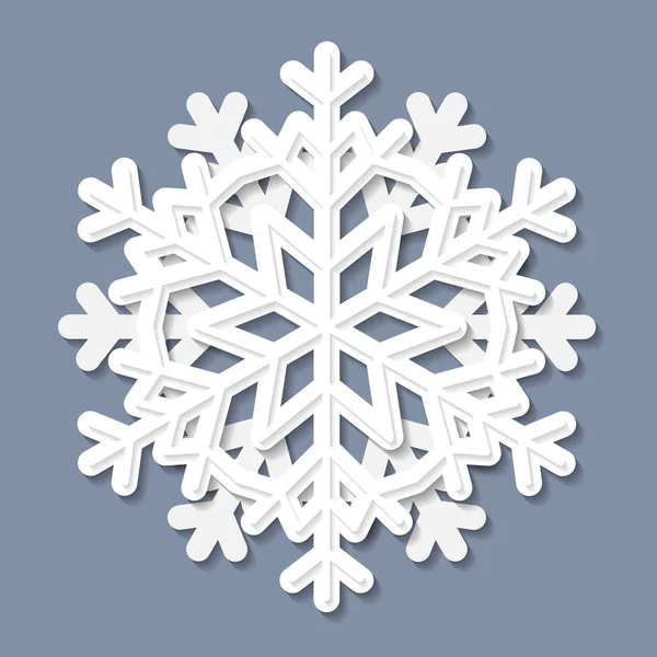 Белая декоративная снежинка — стоковый вектор