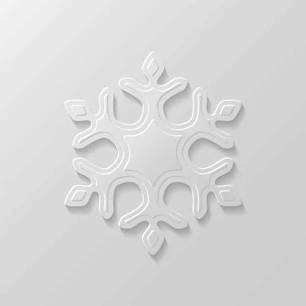 Copo de nieve decorativo blanco — Vector de stock