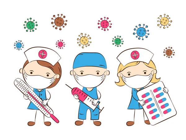 可爱的卡通医生图库矢量图片 免版税可爱的卡通医生插图 Depositphotos