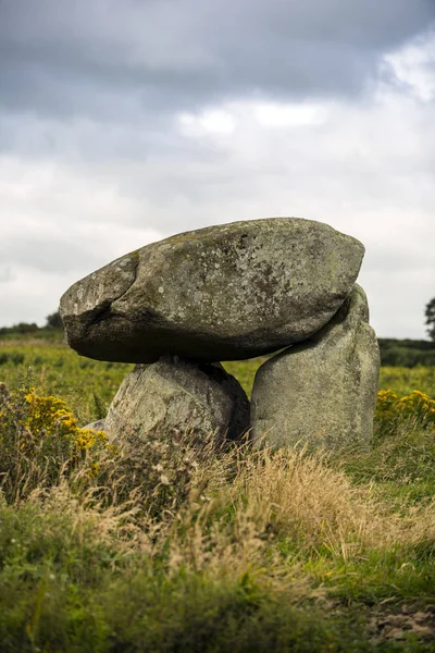 Slidderyford dolmen en irsk megalitisk struktur - Stock-foto