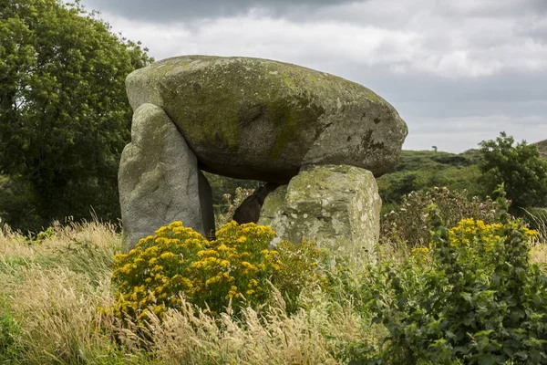 Slidderyford dolmen en irsk megalitisk struktur - Stock-foto