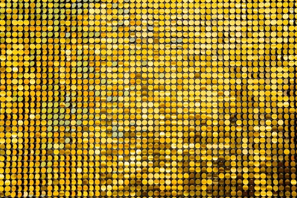 Sequins reflective background. golden Sequins, Sparkling, — Stock Photo, Image