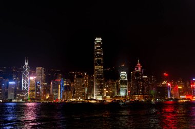 Hong Kong Victoria Limanı gece görüşü, Hong Kong, Çin