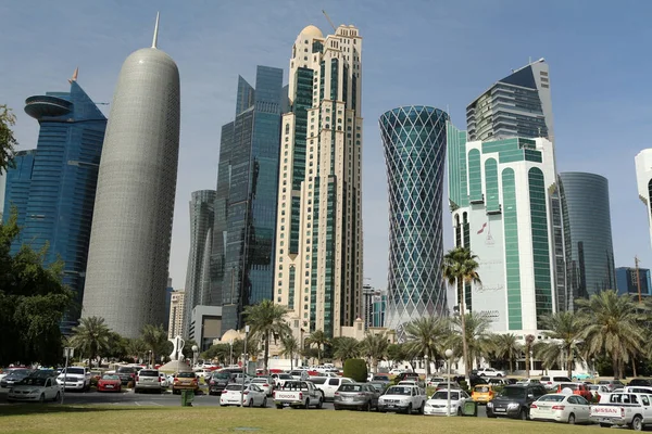 Ville Futur Est Doha Qatar Des Gratte Ciel Incroyables Une — Photo