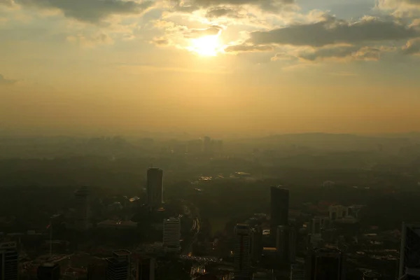 Sonnenuntergang Menara Tower Kuala Lumpur Malaysia — Stockfoto