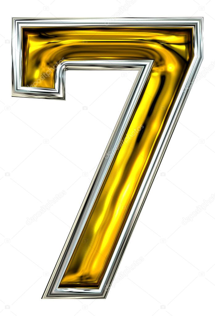 Representaci n 3D n mero siete 7 Fuente de estilo New Door number